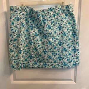 Floral Blue and Green Women's Skort